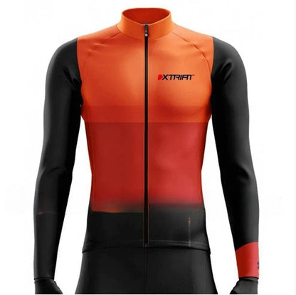 XTRIAT Men's Winter Cycling Shirt | Fleece-lined, warm and cold-resistant