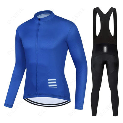 Cycling clothing set with long sleeves – fleece-lined version