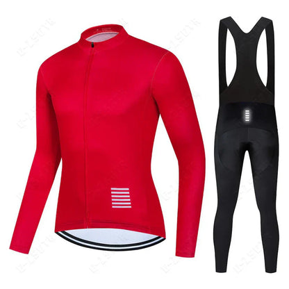 Long-sleeve cycling clothing set