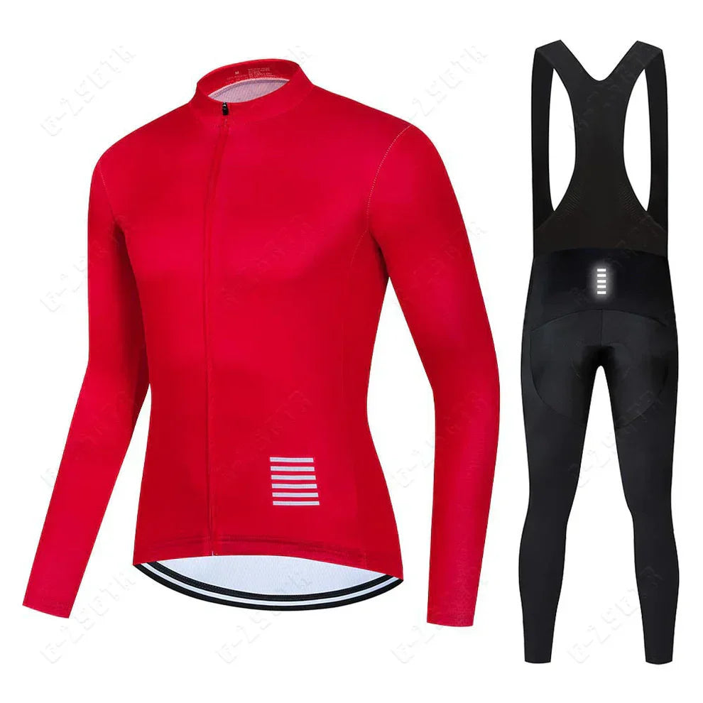 Professional cycling clothing with long sleeves