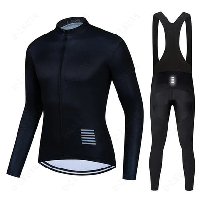 Cycling clothing set with long sleeves – fleece-lined version