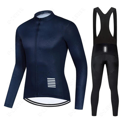 Cycling clothing set with long sleeves – fleece-lined version