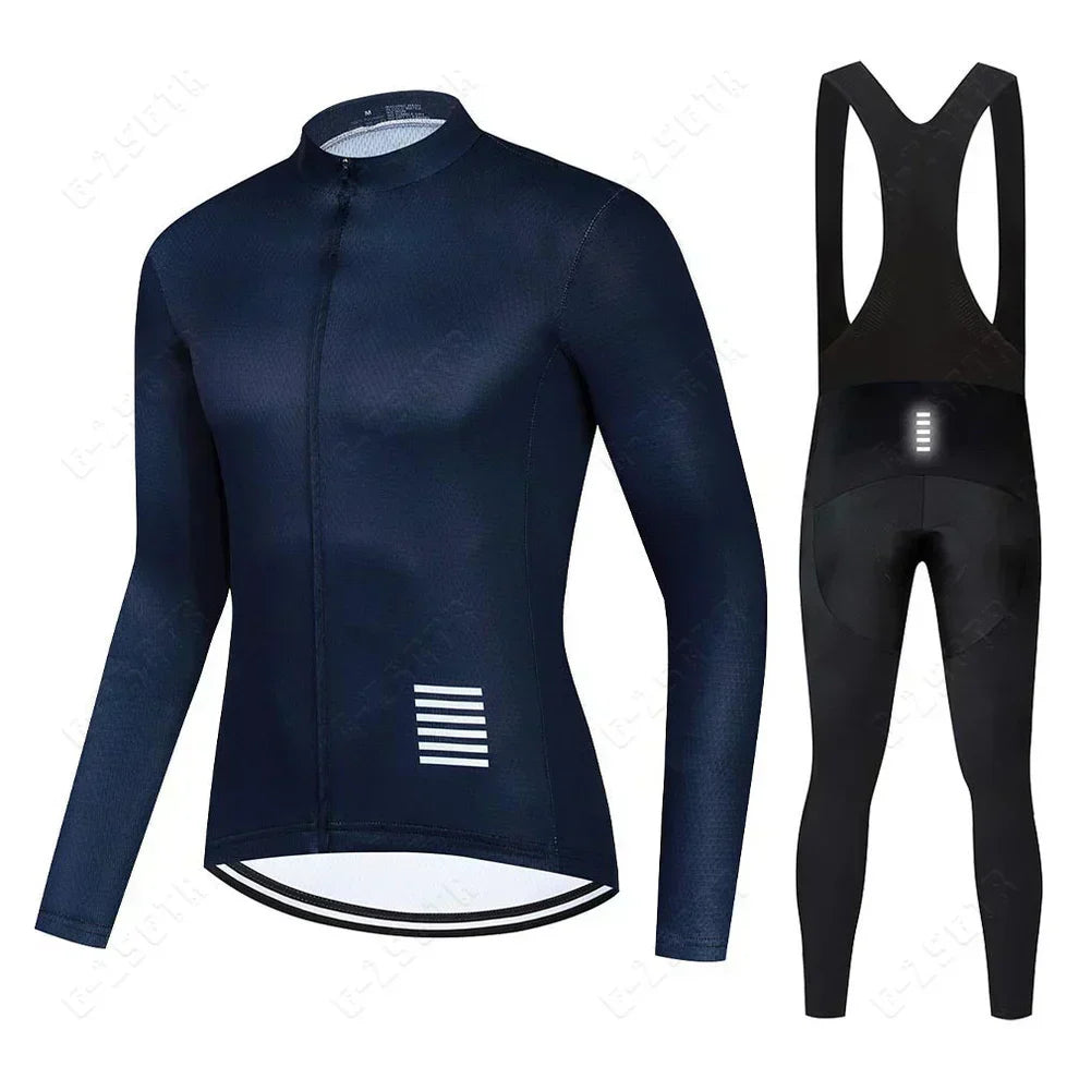 Professional cycling clothing with long sleeves