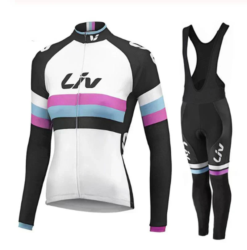 LIV V2 | PRO winter cycling clothing set for women with bib shorts