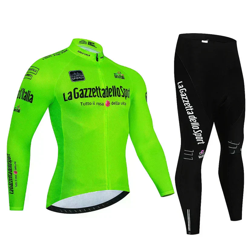 Giro d’Italia | Professional cycling jersey with long sleeves – fleece-lined version
